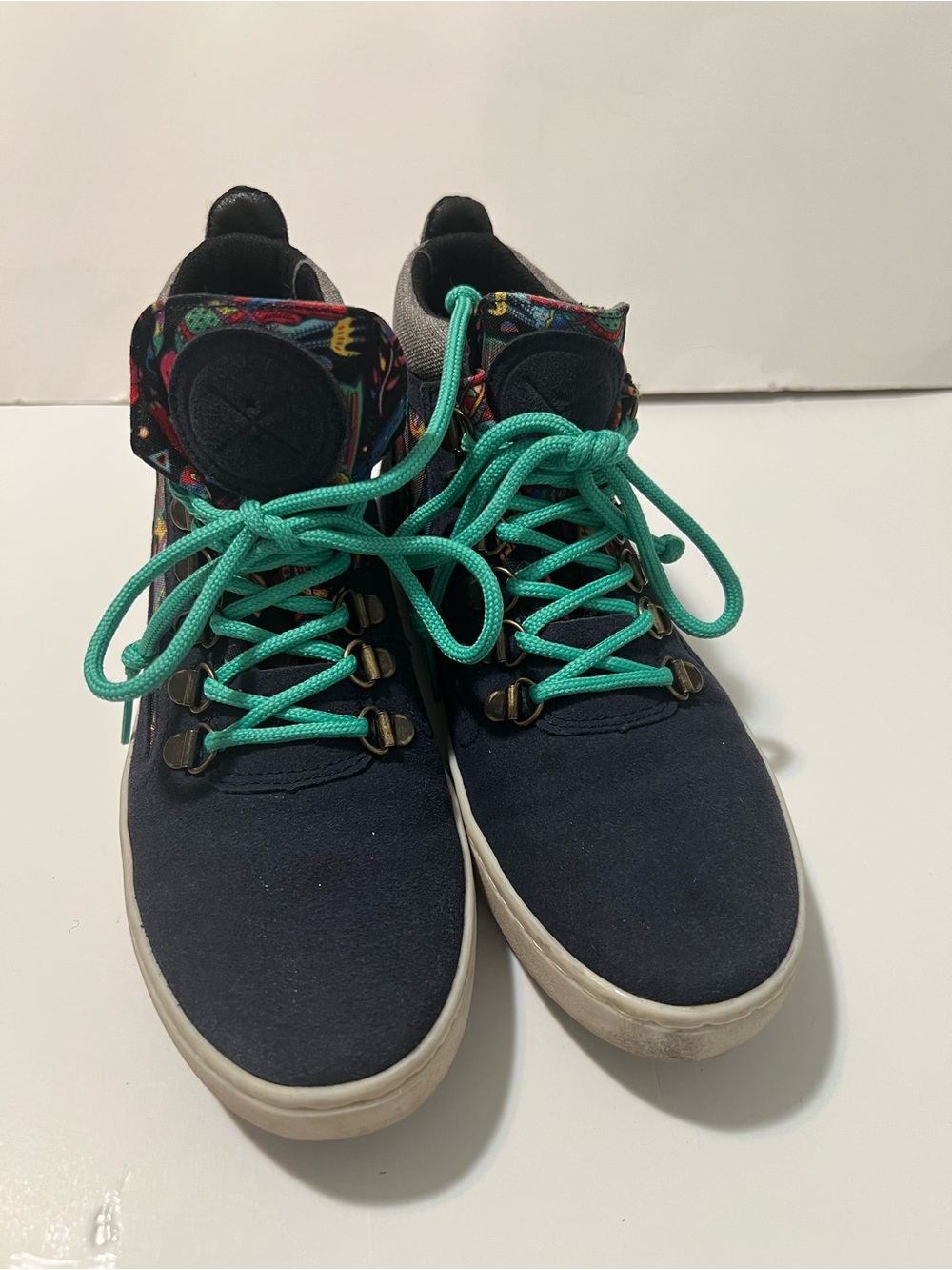 INKKAS Zocalo Vegan Camping Boots Floral Bird Design Boho Skater SZ 7 - Picture 3 of 13